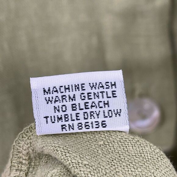 Bryn Walker Danuta Jacket 100% Linen Oversized Women Medium Green Lagenlook - Picture 6 of 7